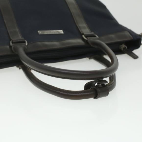 BURBERRY Nova Check Hand Bag Canvas 2way Navy Auth bs3863 - Picture 7 of 16